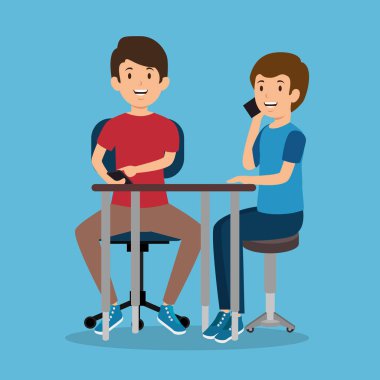 genç erkeklerde İşyeri Ofis