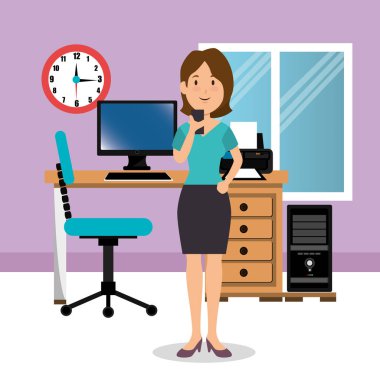 Genç işkadını İşyeri Ofis