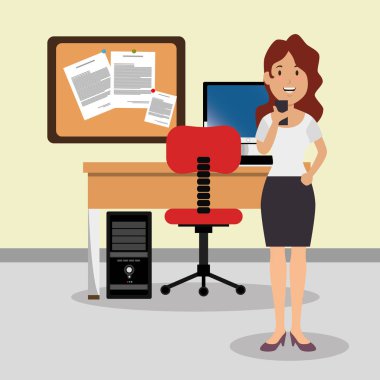 Genç işkadını İşyeri Ofis