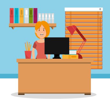 Genç işkadını İşyeri Ofis