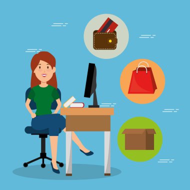 Genç işkadını İşyeri Ofis