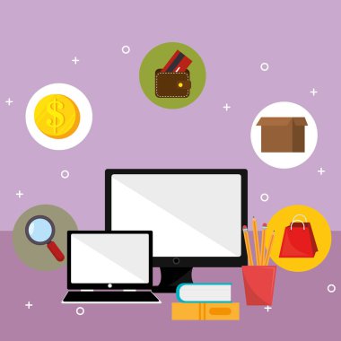 bilgisayar ile ayarlama iş ikonları/simgeleri