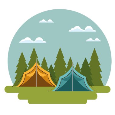 çadır sahne ile kamp bölgesi