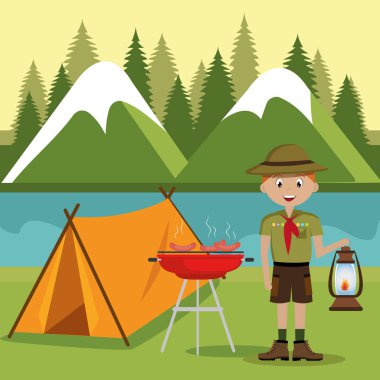 çadır sahne ile kamp bölgesi