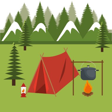 çadır sahne ile kamp bölgesi