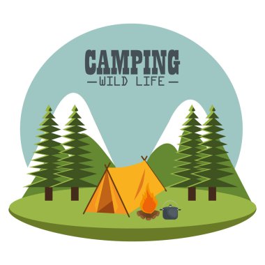 çadır sahne ile kamp bölgesi