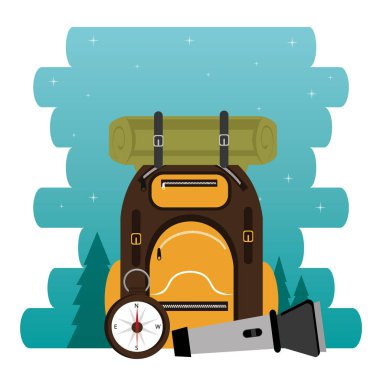 ekipman ile kamp bölgesi