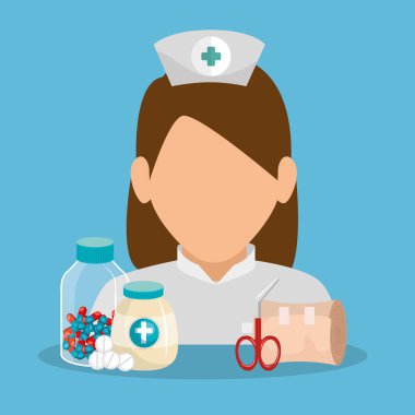 Tıbbi ekipman ile hemşire