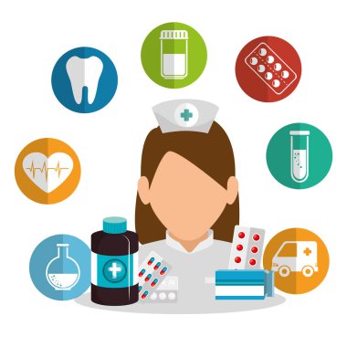 Tıbbi ekipman ile hemşire