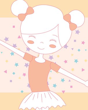 Klasik tutu gülümseyen güzel Balerin Bale