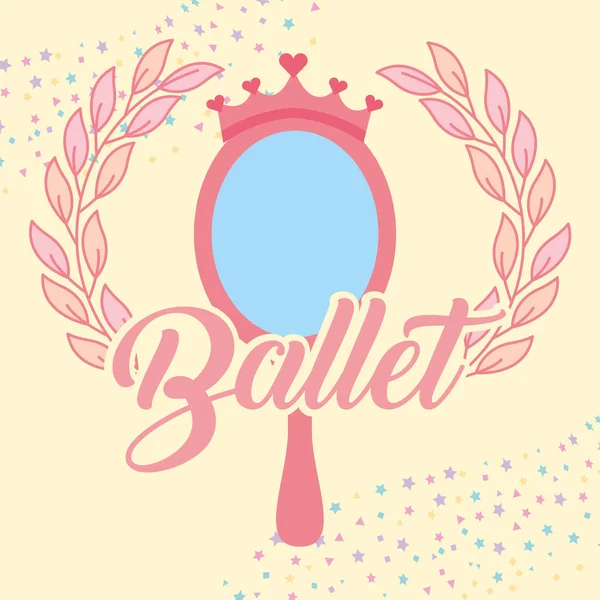 pembe ayna taç mücevher bale dekorasyon