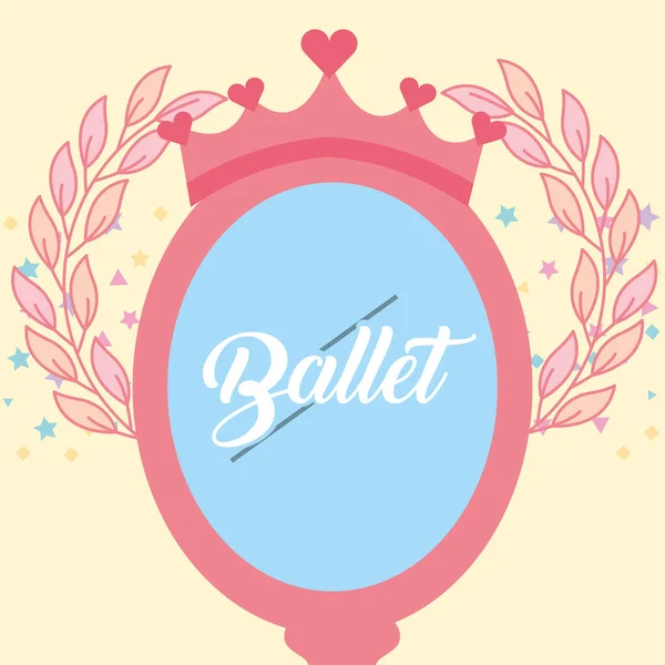 pembe ayna taç mücevher bale dekorasyon