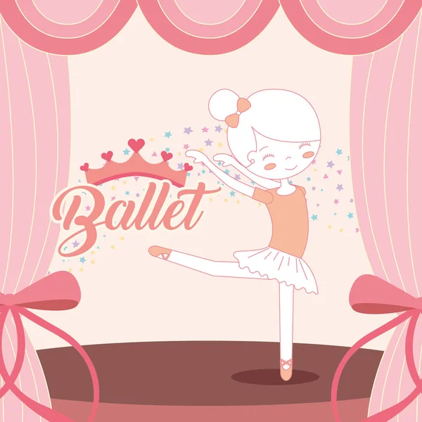 sahnede güzel Balerin Bale performans