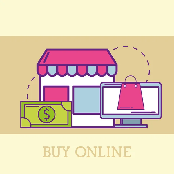 Αγοράστε online concept — Διανυσματικό Αρχείο