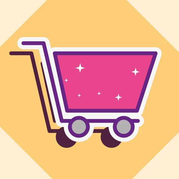 Comprar Carrito Commerce Comprar Ilustración Vectorial Línea — Archivo Imágenes Vectoriales