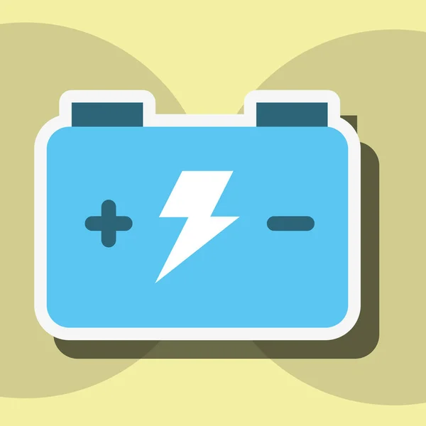 Accumulatore energia della batteria e adesivo di elettricità — Vettoriale Stock