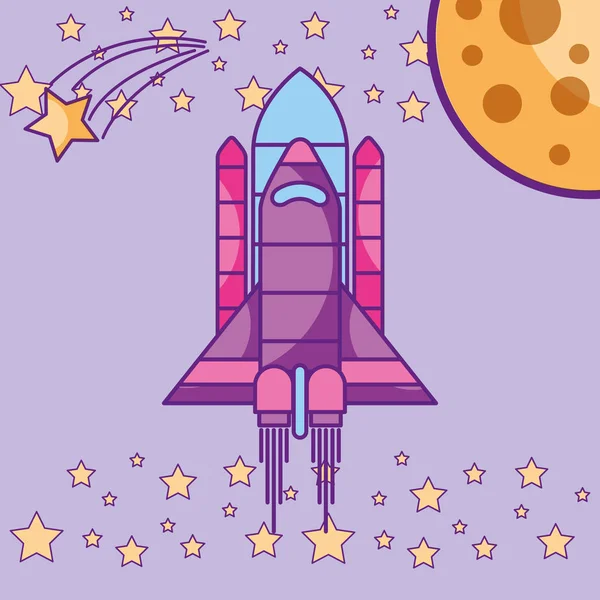 Tarjeta de galaxia espacial — Vector de stock