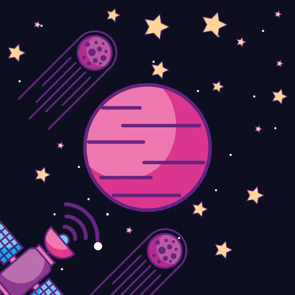 Tarjeta de galaxia espacial — Vector de stock