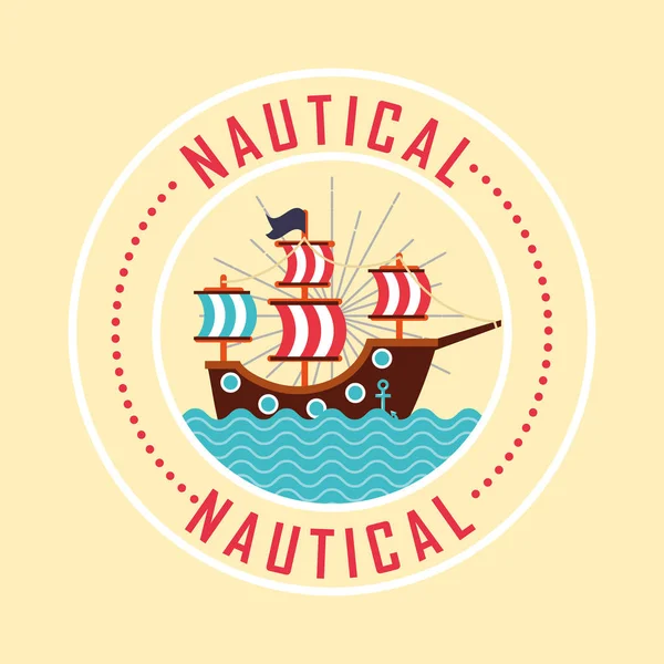 Nautical maritime design — Stock Vector