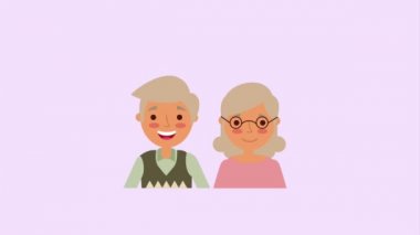 tatlı yaşlı çift portre sevgi kalp