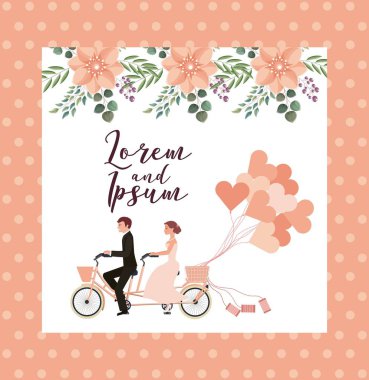 Çift düğün kartı