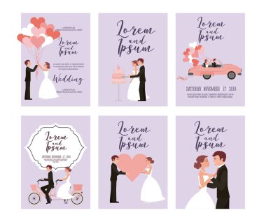 Çift düğün kartı