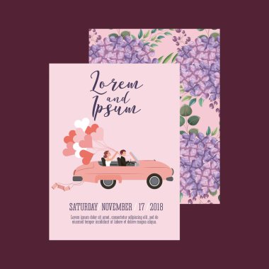 Çift düğün kartı