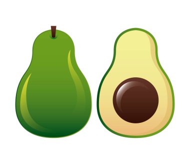 Beyaz arka plan vektör çizim üzerinde organik ürün