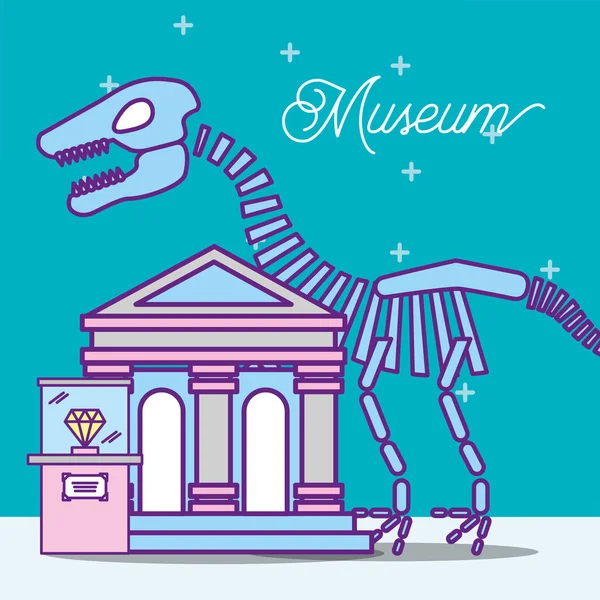Museo monumentos diseño — Vector de stock