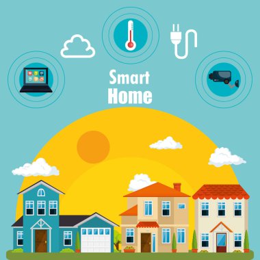 Küme Hizmetleri simgeleri ile akıllı ev