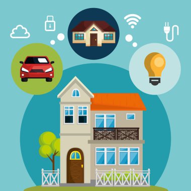 Küme Hizmetleri simgeleri ile akıllı ev