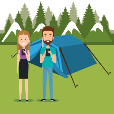 Akıllı kamp bölgesi çift