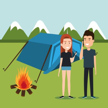 Akıllı kamp bölgesi çift