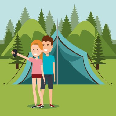 Akıllı kamp bölgesi çift