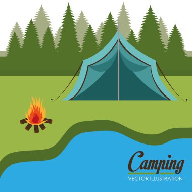 çadır sahne ile kamp bölgesi