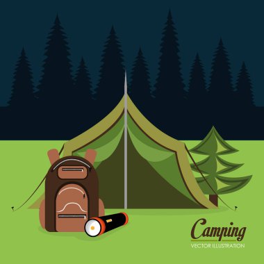 çadır sahne ile kamp bölgesi