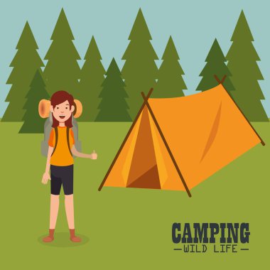 kamp bölgedeki genç kız