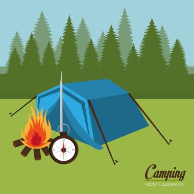 çadır sahne ile kamp bölgesi