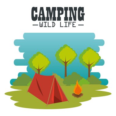 çadır sahne ile kamp bölgesi