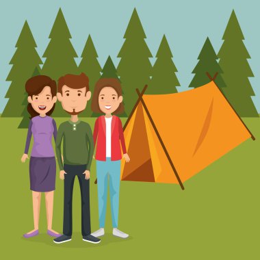 arkadaşlar kamp bölgesi