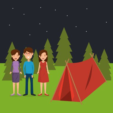 arkadaşlar kamp bölgesi