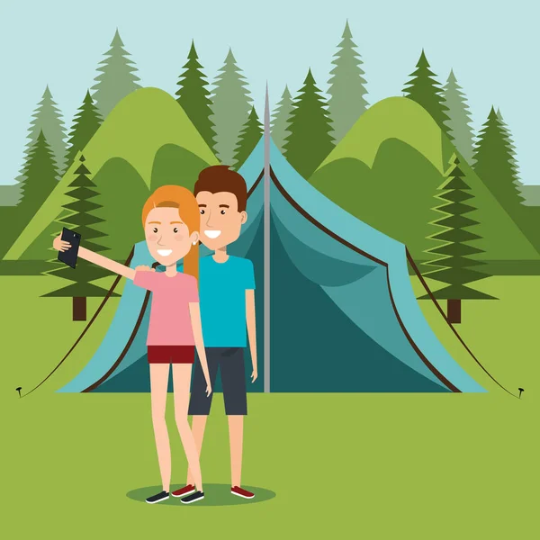 Akıllı kamp bölgesi çift