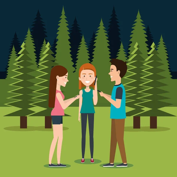 arkadaşlar akıllı kamp bölgesi