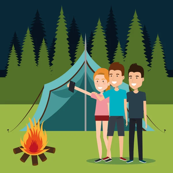 arkadaşlar akıllı kamp bölgesi