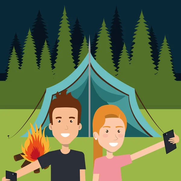 Akıllı kamp bölgesi çift