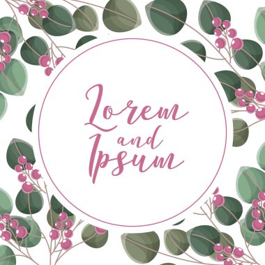 çiçek düğün kartı