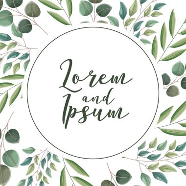 çiçek düğün kartı