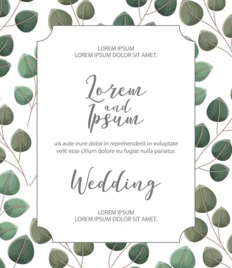 çiçek düğün kartı