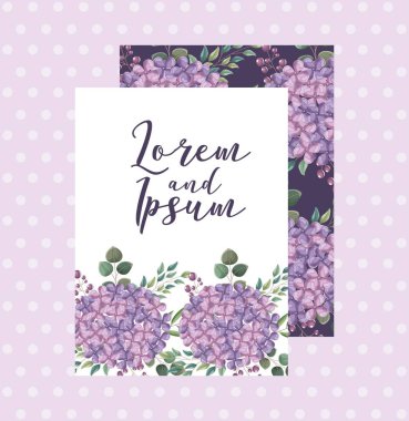 Ortanca çiçek dekorasyon çiçek düğün kart tebrik