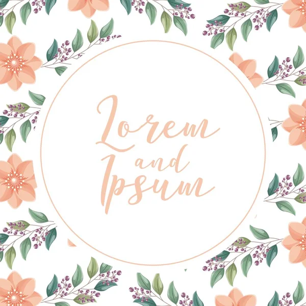 çiçek düğün kartı